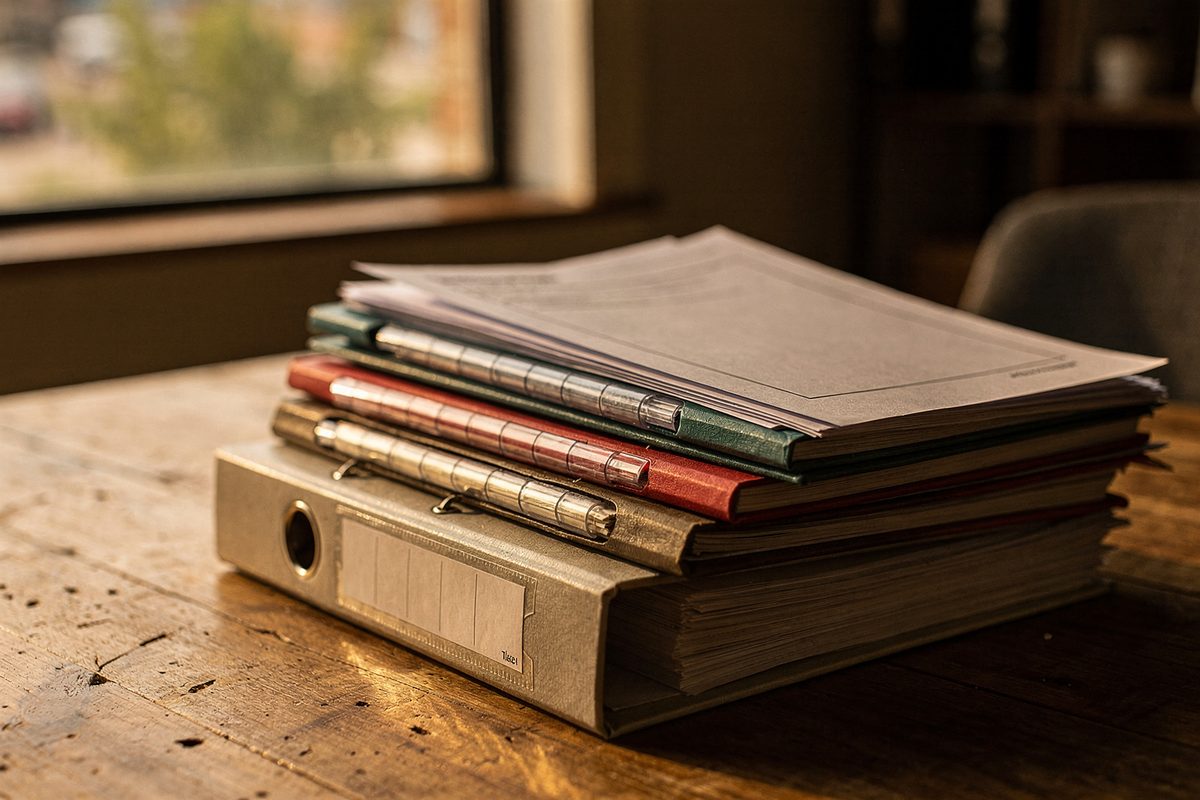 Susunan binder template dokumen berlabel milik Meridiax
